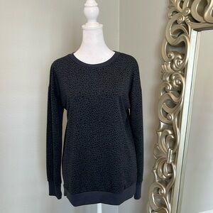 Mondetta Ladies Grey/Black Cheetah Print Sweatshirt Size XS